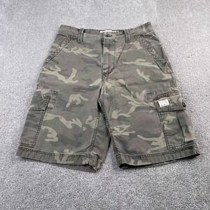 Levis Shorts Mens 31 Green Camo Cargo Military Workwear‎ Utility Dad Baggy Y2K